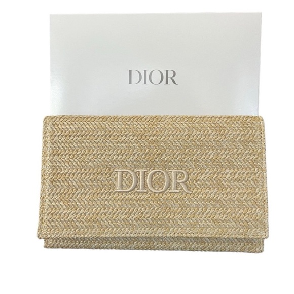 Dior Raffia Clutch Beauty Pouch - Picture 1 of 3